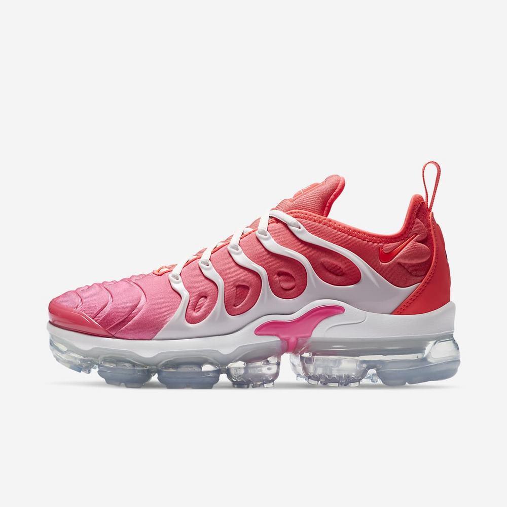 Sneakers Nike Air VaporMax Plus Rouge 2874-651 Platinum Tint/Pink Blast/Flash Crimson Femme | HUI-45660113